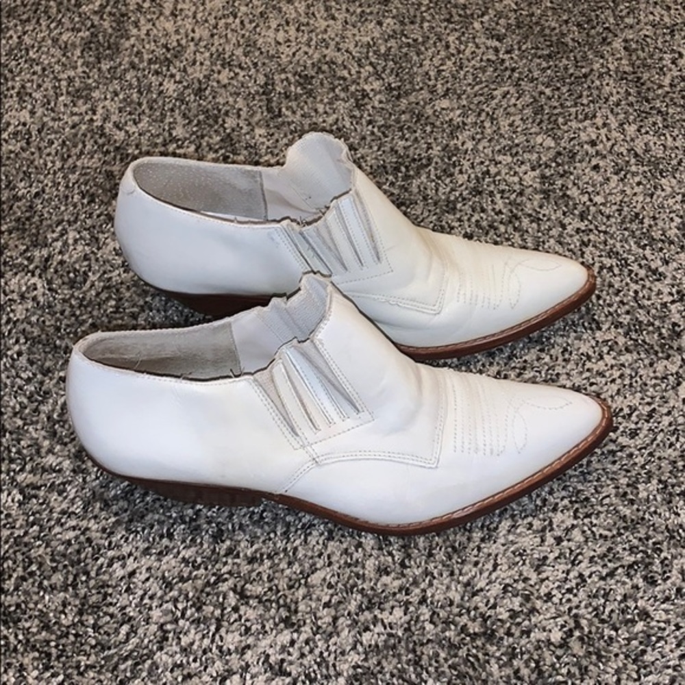 Vintage Circle S Brand Boots Cowgirl ankle Booties size 7 m Leather Brazil